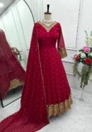 Gown -Pent  Dupatta Set Fully Stitched Ready To Wear