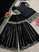 Top-Sharara and Dupatta With Heavy Embroidery Sequence Work