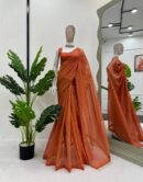 HEAVY DESIGNER PARTY WEAR SAREE WITH FANCY BLOUSE