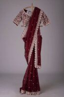 Designer Saree with Thred & Sequnce work and blouse