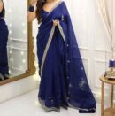 Designer Saree on Havy Organza Silk Febric with blouse