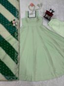 Designer Gown on Heavy Star Georgette febric and Fancy Dupatta With pant