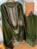 Party Wear Blooming Gorgette fabric Kurti