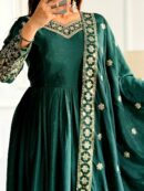 Gown-Pent Dupatta Set Fully Stitched Ready To Wear