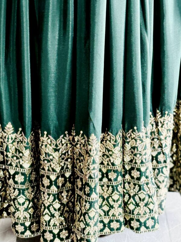 Gown-Pent Dupatta Set Fully Stitched Ready To Wear - Image 4