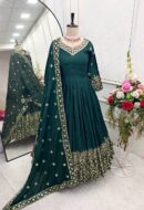 Gown-Pent Dupatta Set Fully Stitched Ready To Wear