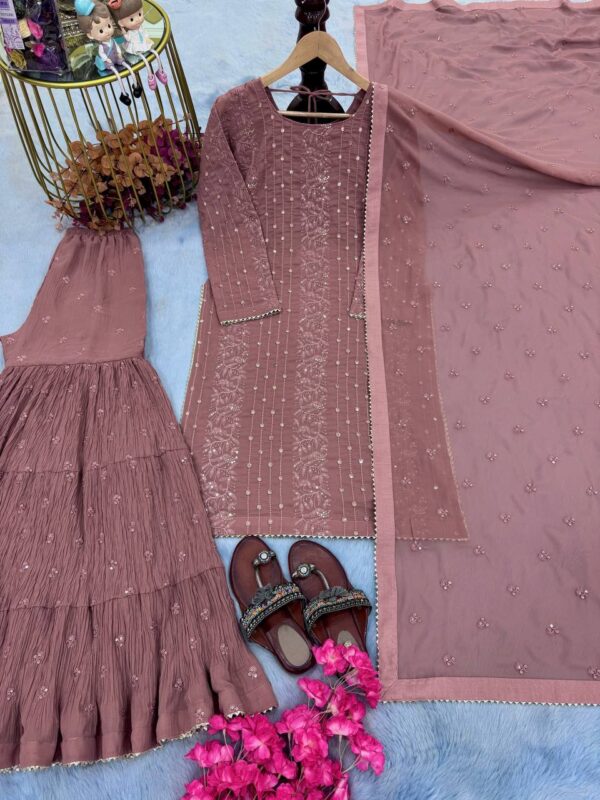 PREMIUM DESIGNER READYMADE TOP PLAZZO WITH DUPATTA - Image 2