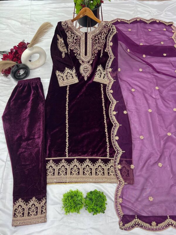 Party Wear Look Top-Dupatta and Fully Stiched Bottom - Image 2