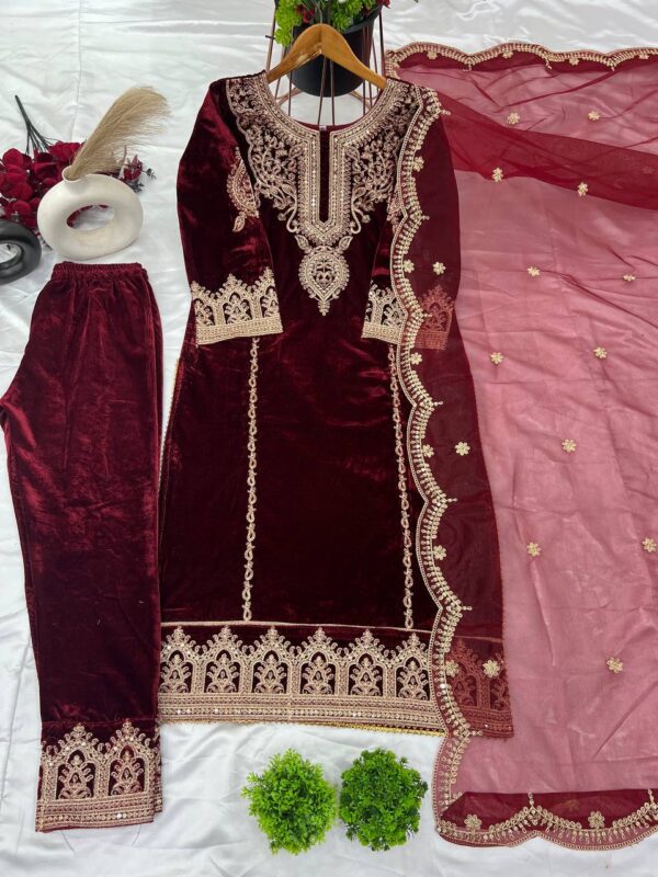 Party Wear Look Top-Dupatta and Fully Stiched Bottom - Image 6
