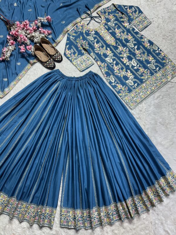 Pure Heavy Chinnon Silk Plazzo - Image 3