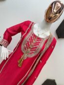FANCY PURE CHINNON AND CORDING SEQUENCE EMBROIDERY WORK TOP AND PANT WITH  DUPATTA