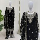 Suit on Faux Georgette febric with Inner and Coding & Sequnce work with Pearl work