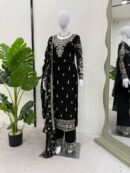 Suit on Faux Georgette febric with Inner and Coding & Sequnce work with Pearl work