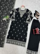 Suit on Faux Georgette febric with Inner and Coding & Sequnce work with Pearl work