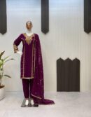 Kurta Pent And Dupatta With Sequence Embroidery Work