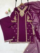 Kurta Pent And Dupatta With Sequence Embroidery Work