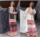 Heavy Faux Georgette With Embroidery Plazzo & Dupatte Set
