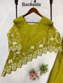 Indo-western Draped Side Plated Dhoti With Fancy Up And Down Top