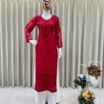 SUMMER  TOP WITH COTTON THREAD EMBROIDERED WORK AND  PLAZO - Hot Pink