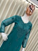 SUMMER  TOP WITH COTTON THREAD EMBROIDERED WORK AND  PLAZO