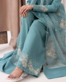 Natural Crepe Top & Palazzo With Dupatta set